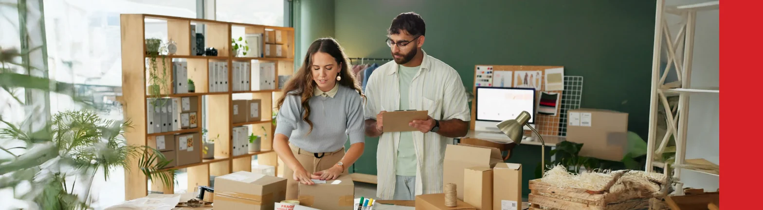Small business, team and clipboard in office for delivery, inspection or quality assurance of order Stock Photo, ft. box & business - Envato