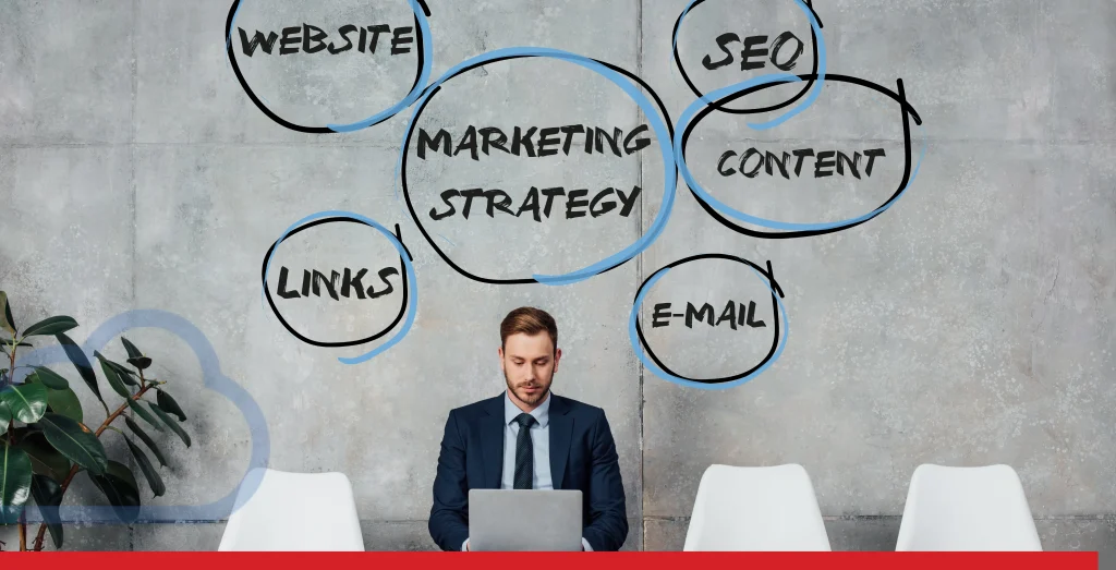 smiling businessman sitting on chair and using laptop in waiting hall with marketing strategy Stock Photo, ft. analysis & businessman - Envato
