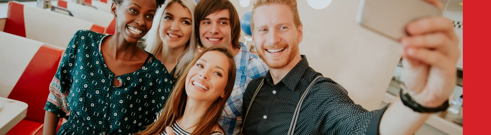 Group of young people taking selfie with mobile phone Stock Photo, ft. adult & beautiful - Envato