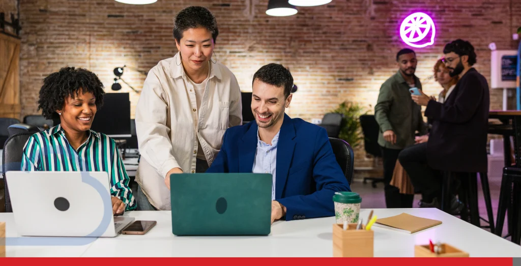Multi ethnic team collaborating on project in modern office Stock Photo, ft. achievement & business - Envato