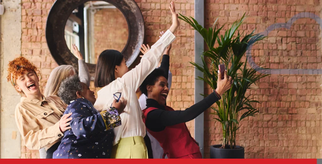 Portrait of multiethnic businesswomen taking selfie on smartphone Stock Photo, ft. 8 march & asian - Envato