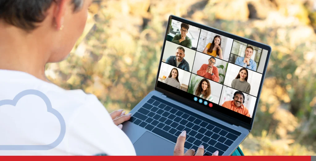 Senior Woman Participating in a Video Conference Call Outdoors Stock Photo, ft. business & collage - Envato