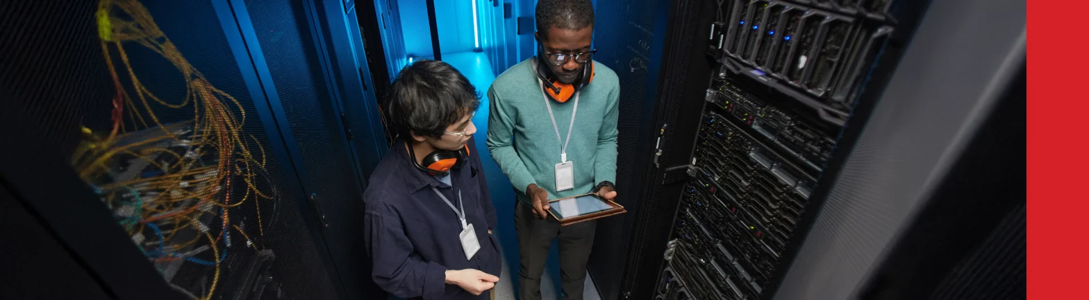Two Network Engineers in Data Center Stock Photo, ft. african & AI - Envato