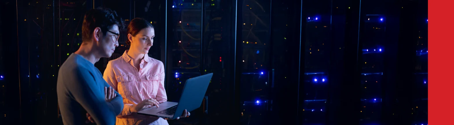 Diverse male and female engineers using laptop in computer server room Stock Photo, ft. business & computer - Envato