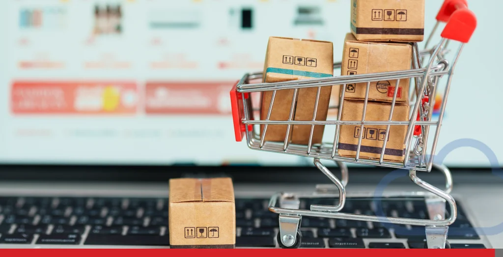 Boxes with shopping cart on a laptop computer. Stock Photo, ft. ecommerce & e-commerce - Envato