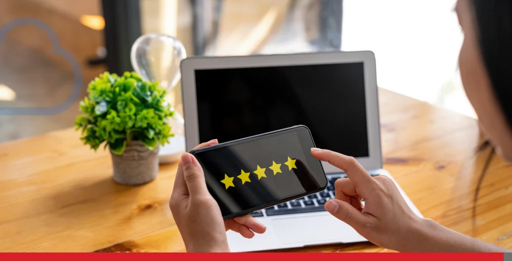 business woman using mobile phone Rate your satisfaction after shopping online. through a smartphone Stock Photo, ft. reviews & customer satisfaction - Envato