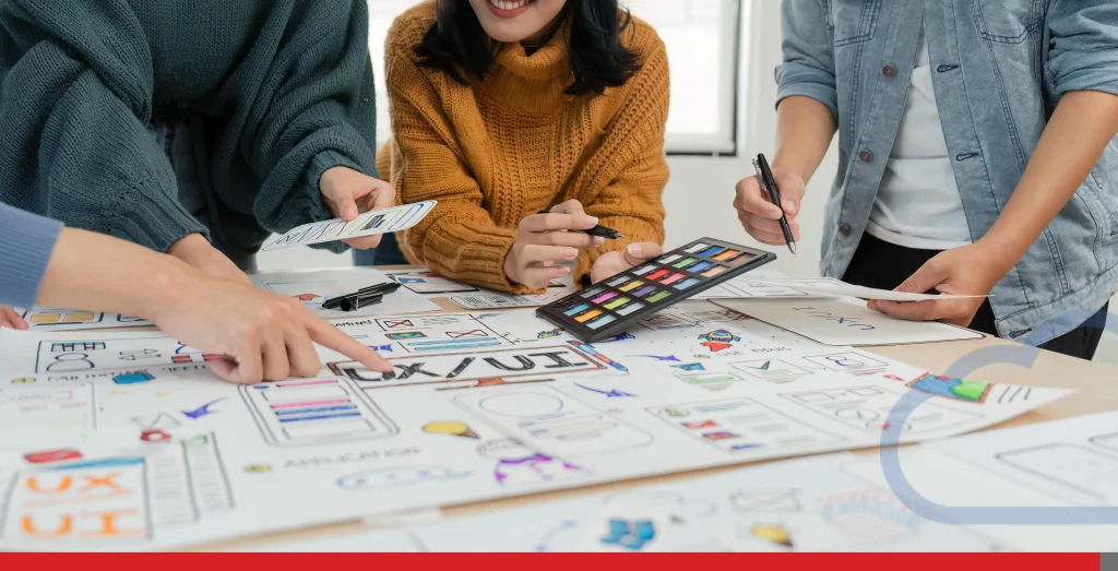 Ux Ui development team discussing meeting working together at working table in office Stock Photo, ft. analysis & application - Envato