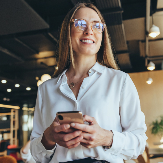 Woman with cell phone